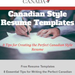 Canadian resume e-book