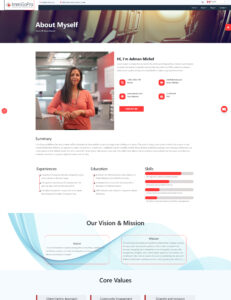 Dedicated personal profile template.